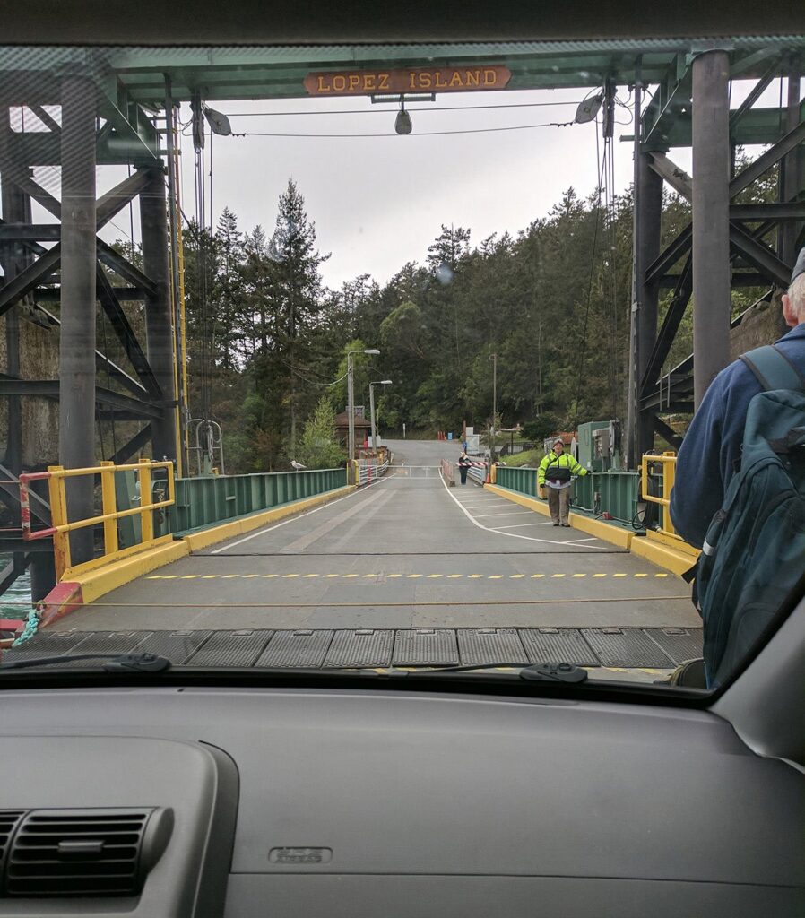 Arrival to lopez island.