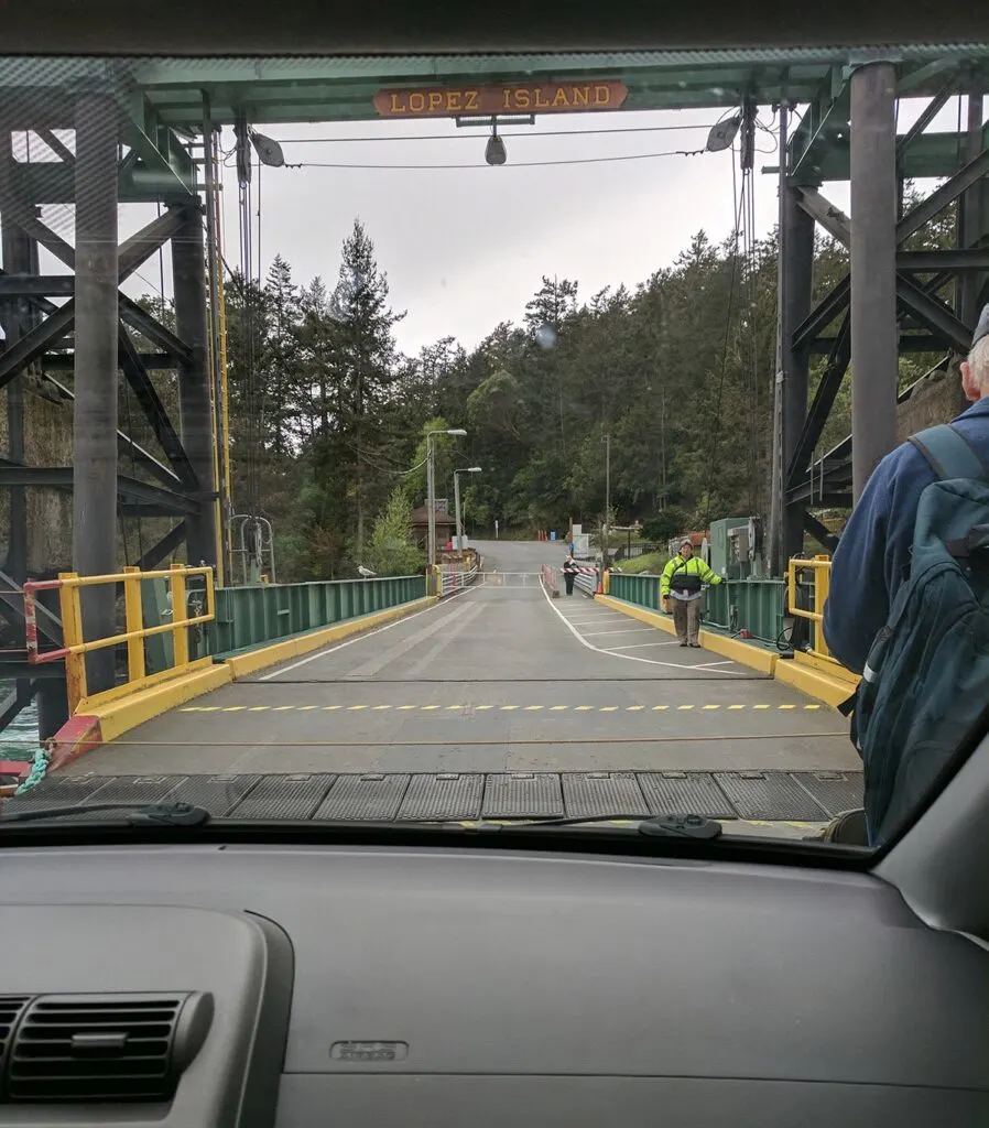 Arrival to lopez island.