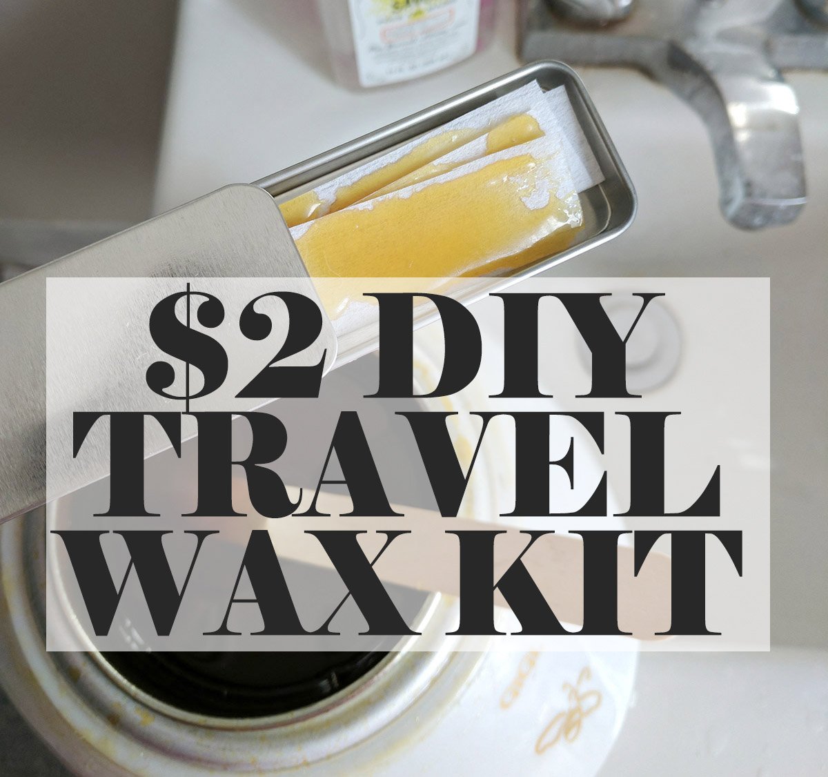 DIY instructions for making a travel size personal waxing kit