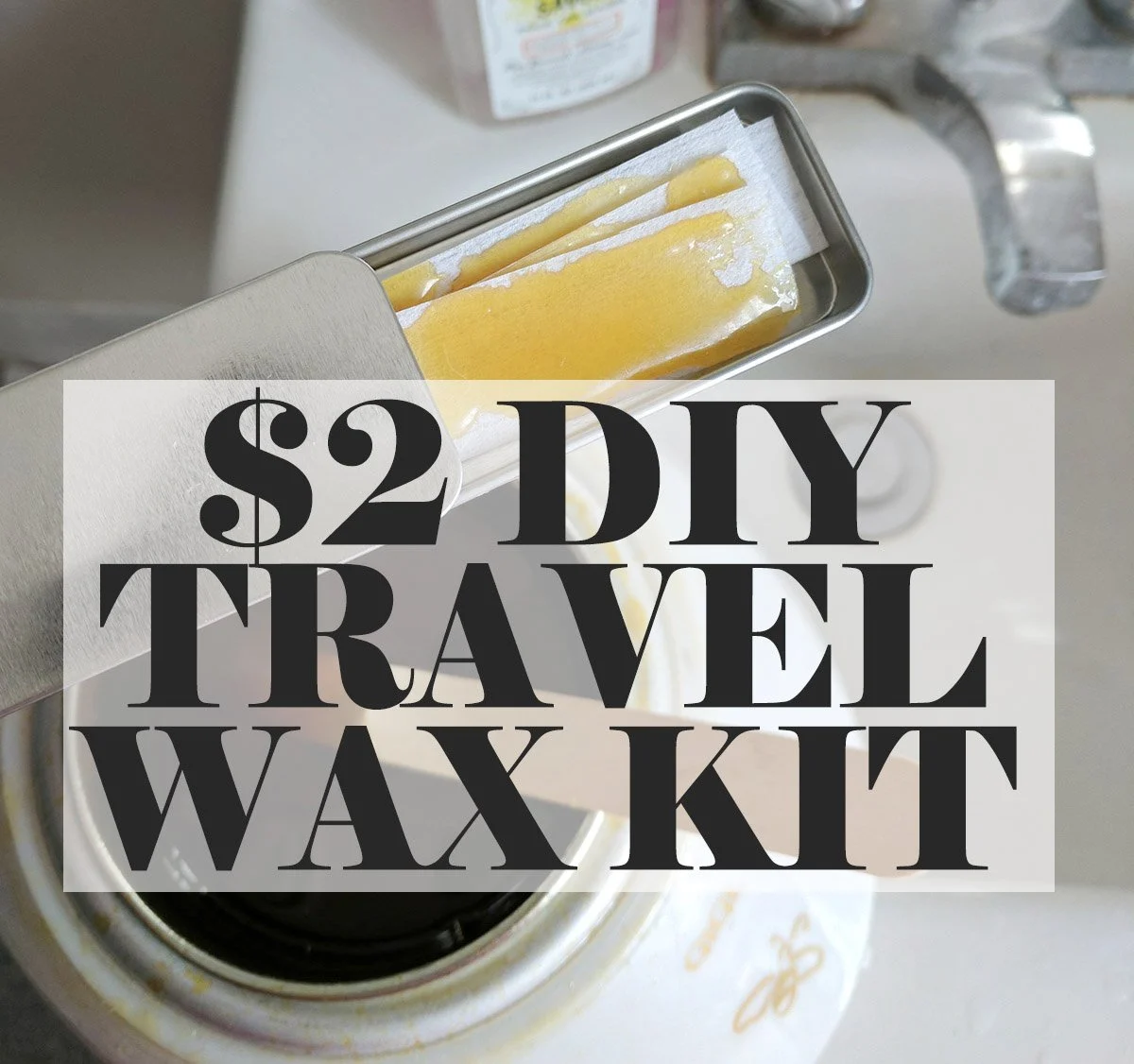DIY instructions for making a travel size personal waxing kit