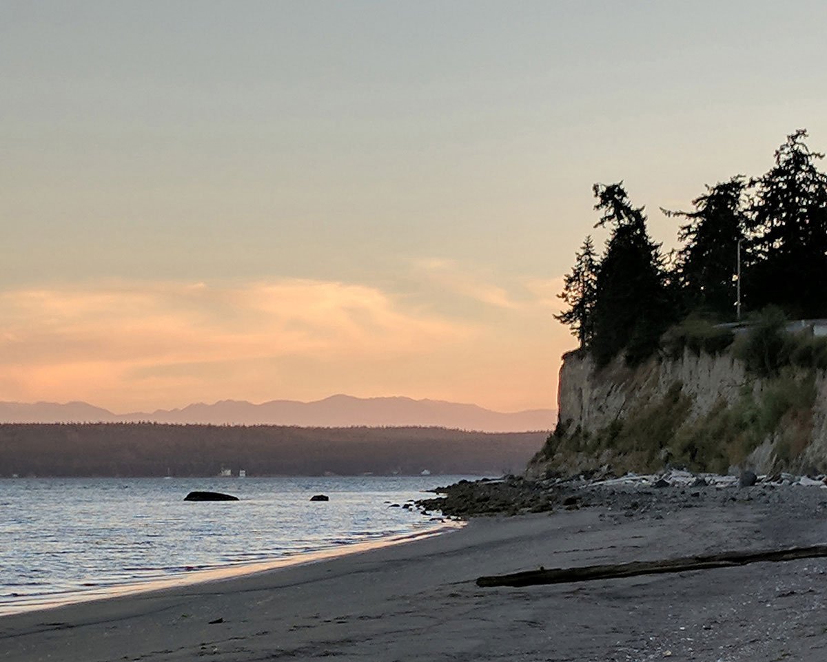 Sea cliff at penn cove on whidbey island in the puget sound