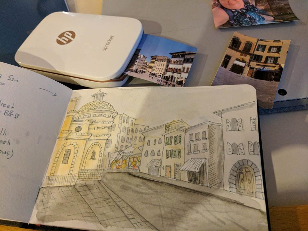 Travel printer for art journal