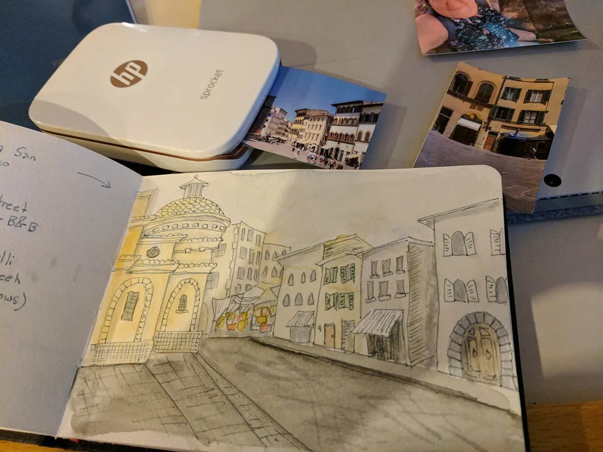 Travel printer for art journal