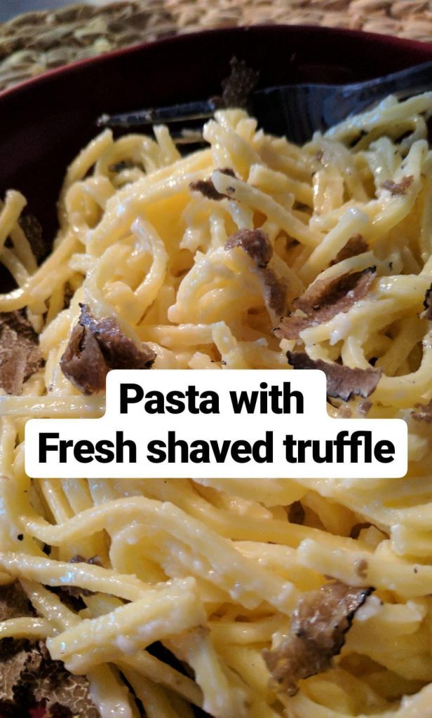 Cooking with fresh truffles in tuscany.