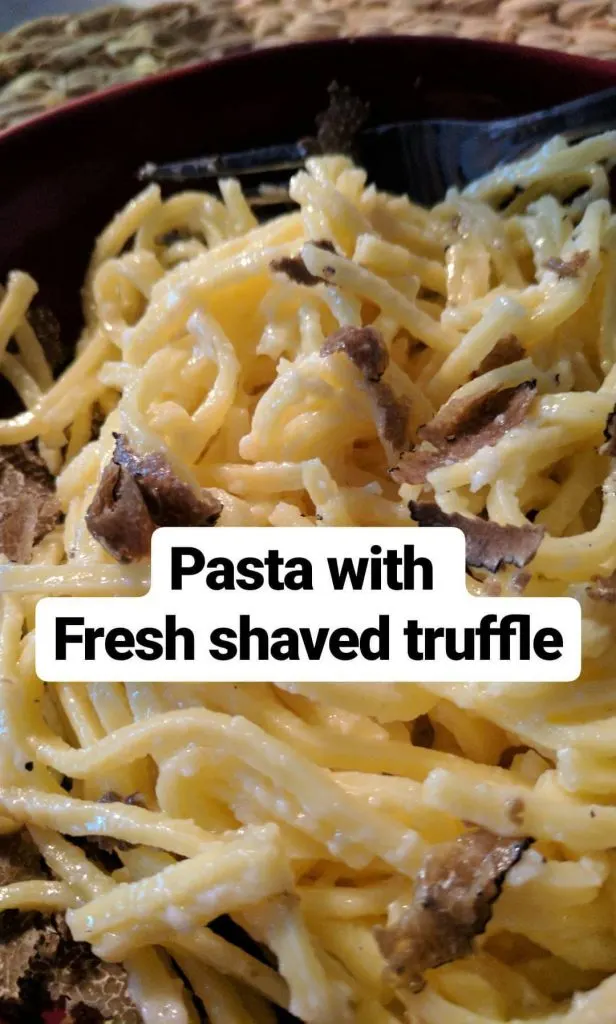 Cooking with fresh truffles in tuscany.