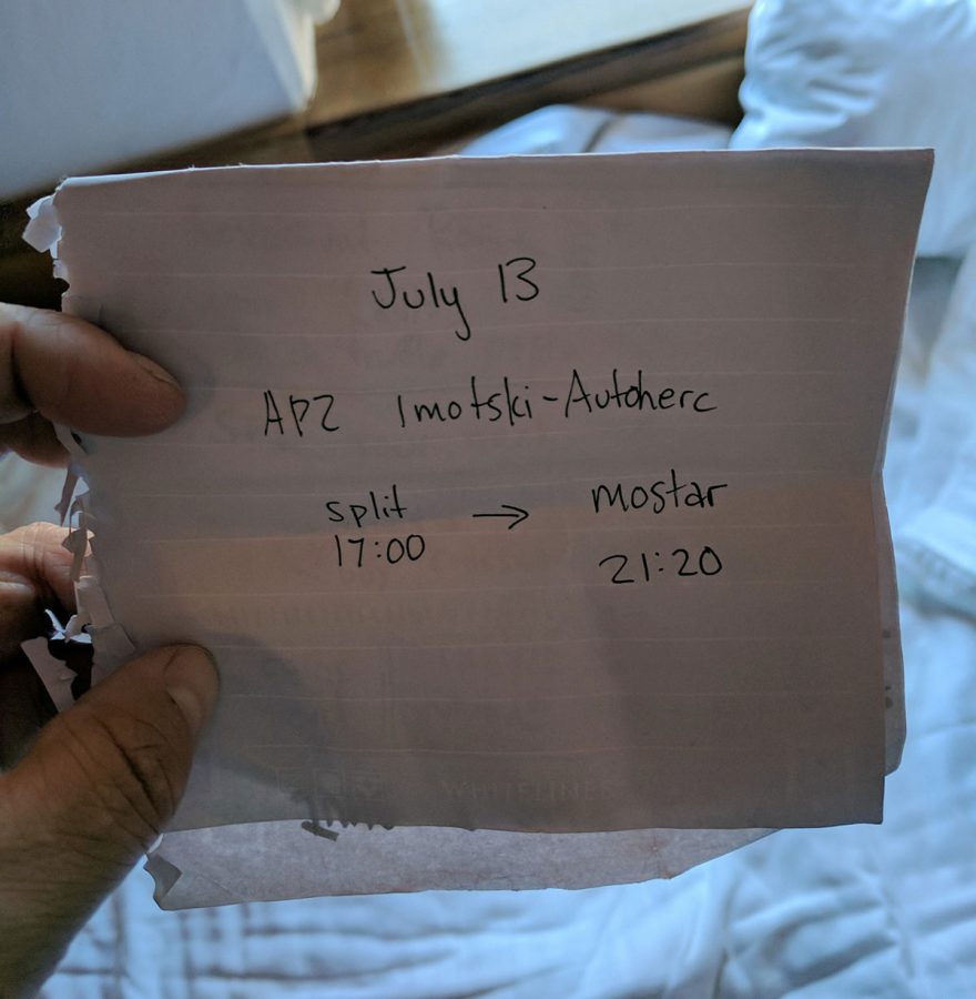 Having a note to pass to the agent at the bus station may make purchasing the correct tickets easier