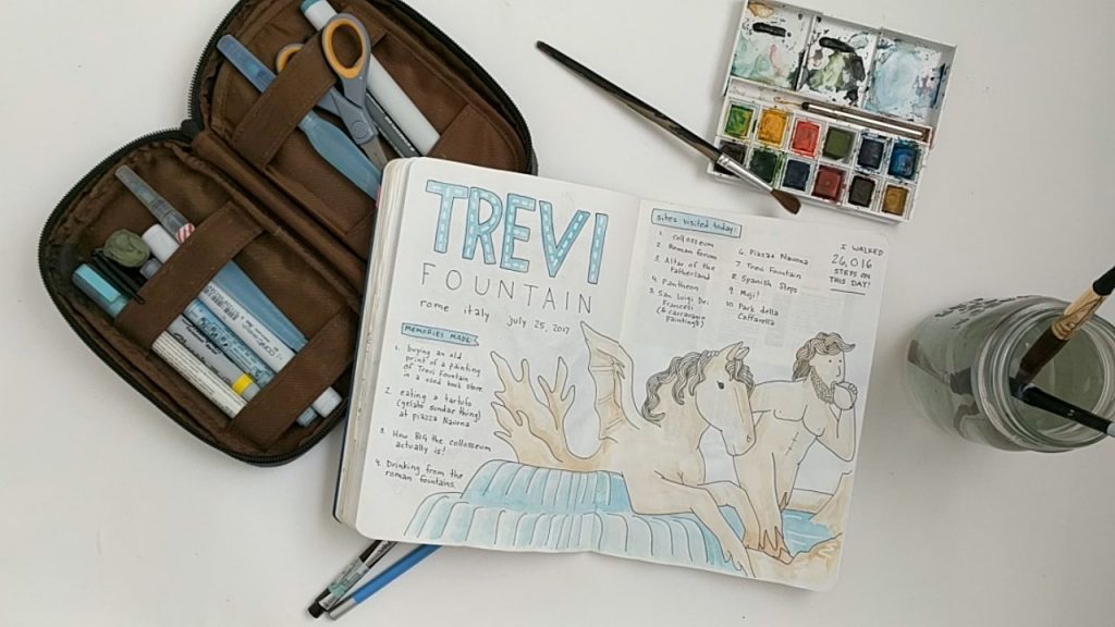 Lb travel art journal video still 2