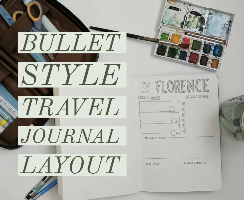 Bullet journal travel layout