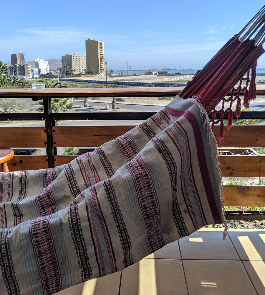 One of my favorite finds to date, this handwoven rug was $2 usd at our resellers stall in the street market in arica. I washed it a few times and dried it on my balcony before taking it home and getting professionally cleaned and restored