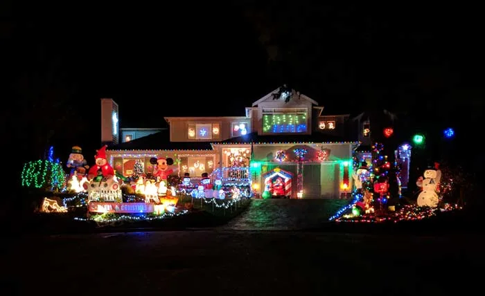 Extravagant christmas lights on bainbridge island