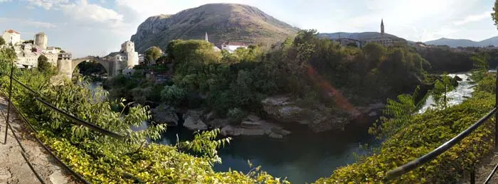 The view from the scenic overlook in mostar bosnia
