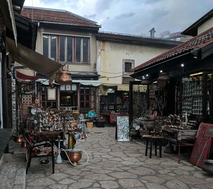 An outdoor market in sarajevo