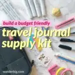 How to pack a compact kit for making an art travel journal