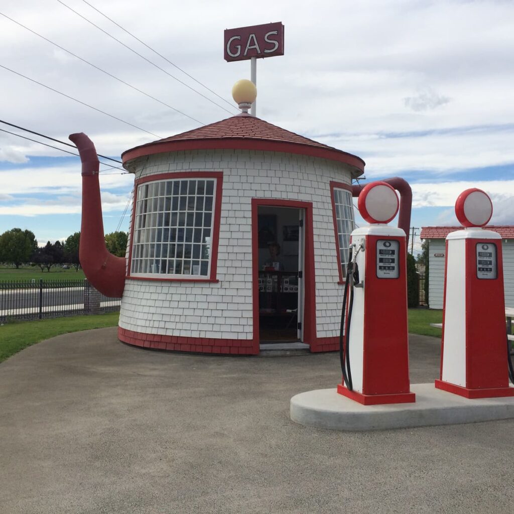 This relic of a roadside filling station is a fun side-adventure.