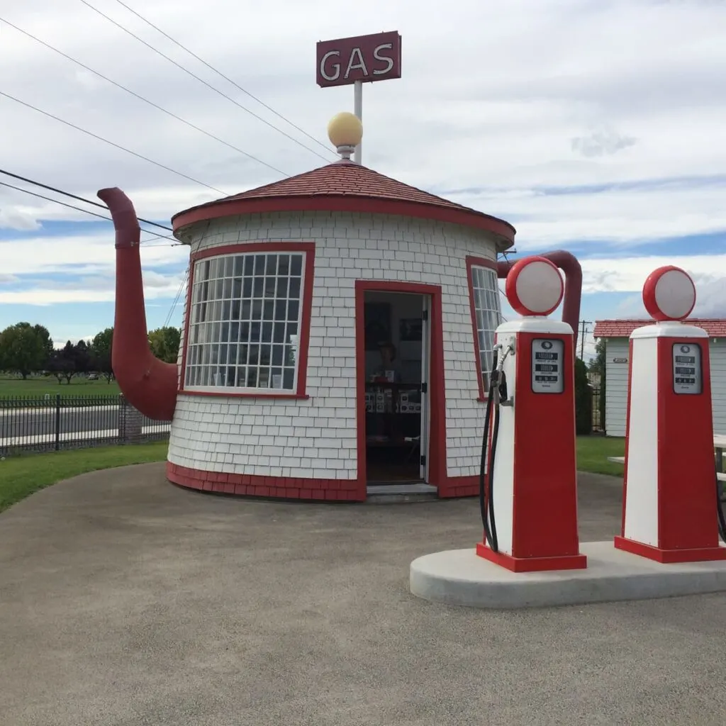 This relic of a roadside filling station is a fun side-adventure.