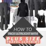 Plus size travel capsule wardrobe