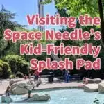 Seattle center's play-friendly fountains are a free spot to enjoy views of the space needle
