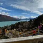 Walkways at perito moreno glacier