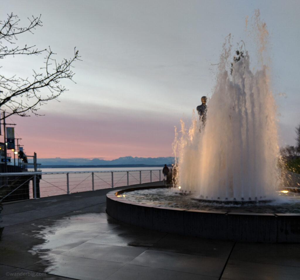 Art installation at the olympic sculpture park.