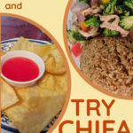 Two images of peruvian chinese food with the caption why you should eat like a local and try chifa in peru.