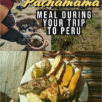 A graphic showing a pachamama meal in peru.