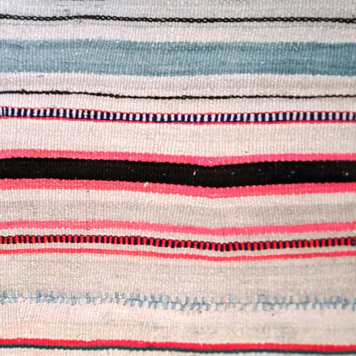 Close-up pattern of a Andean woven blanket.