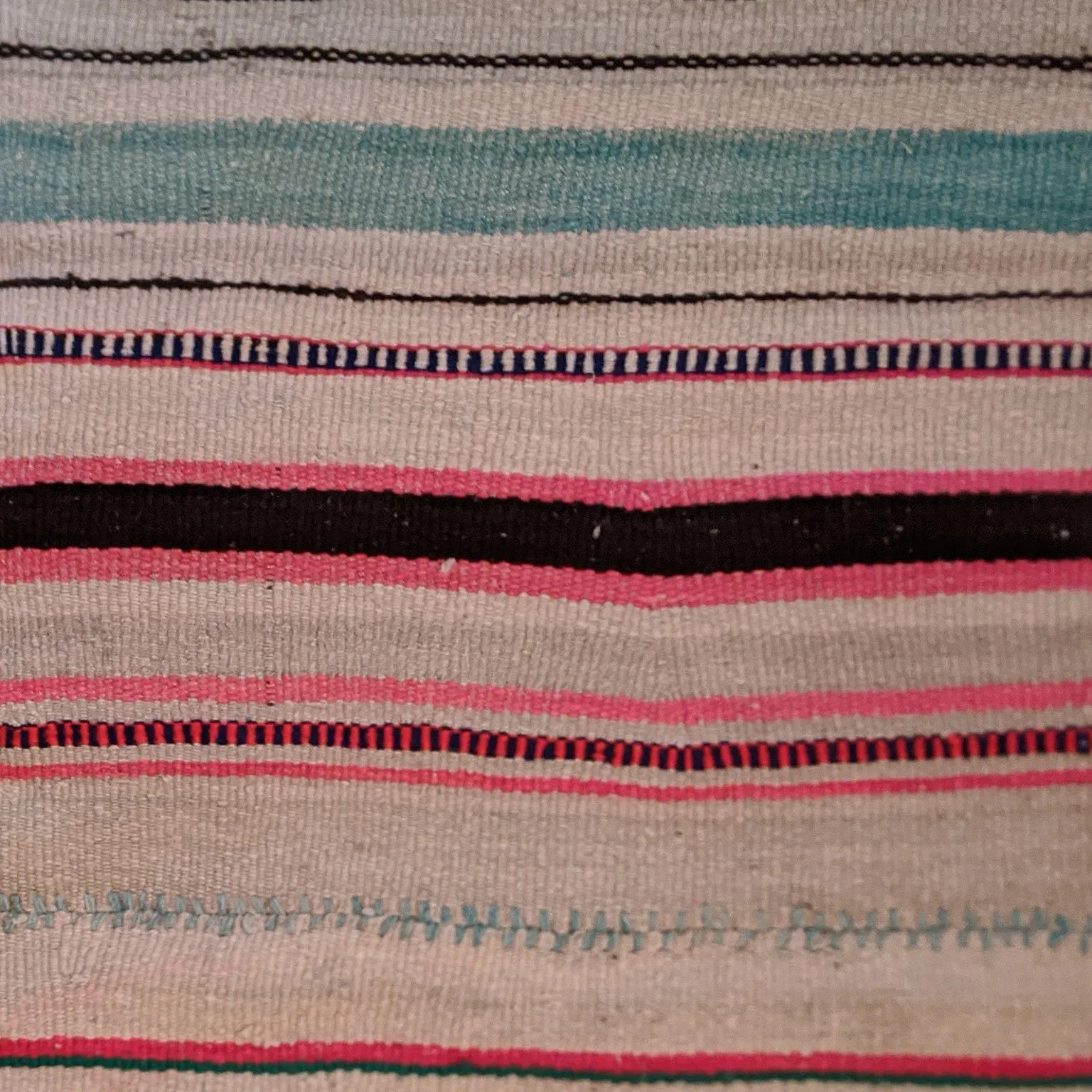 Close-up pattern of a andean woven blanket.