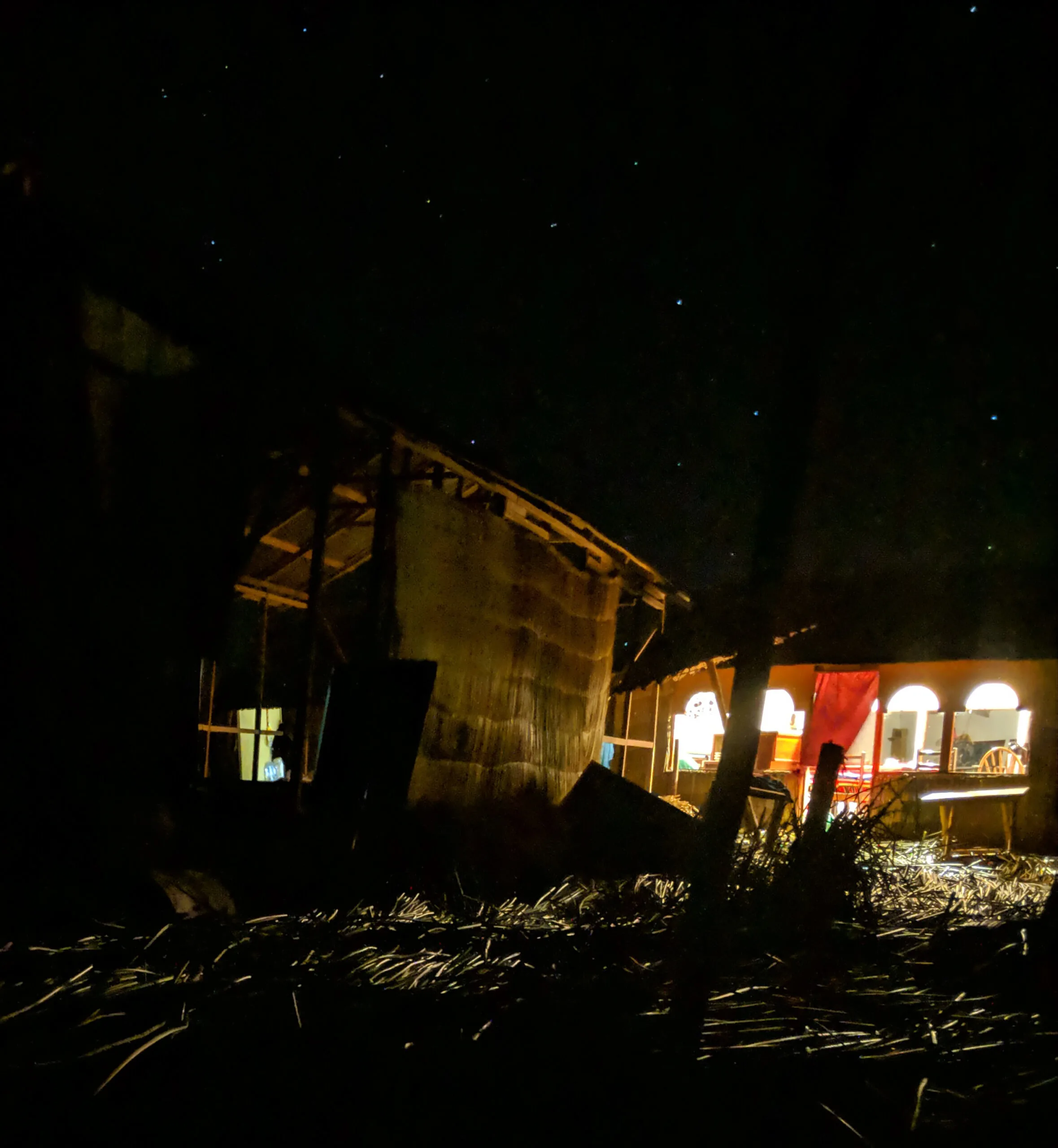 Stargazing on lake titicaca.
