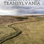 A photo of the transylvanian landscape with the text 9 reasons to vacation in transylvania.