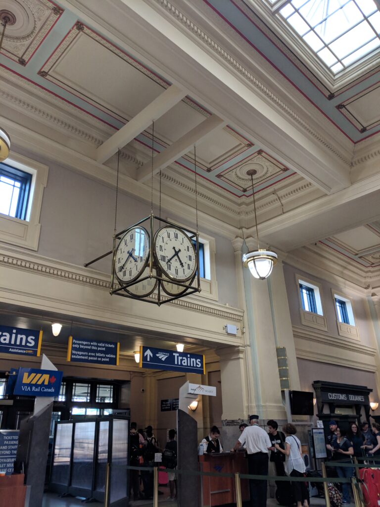 Interior of a pnw train station.