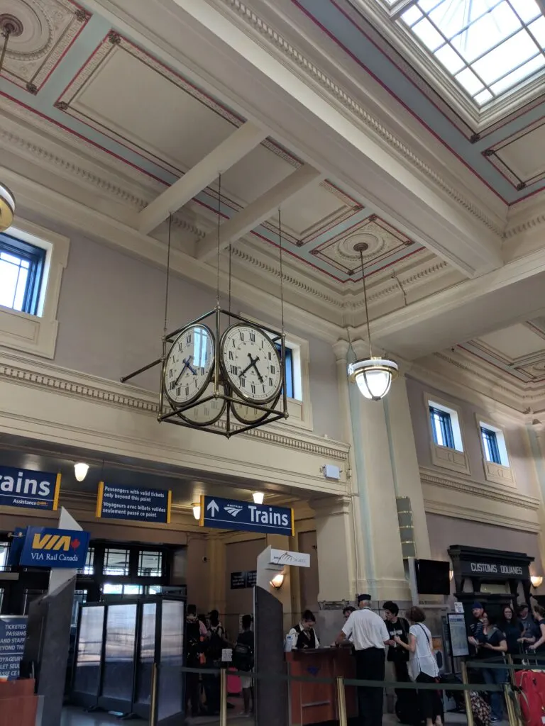 Interior of a pnw train station.