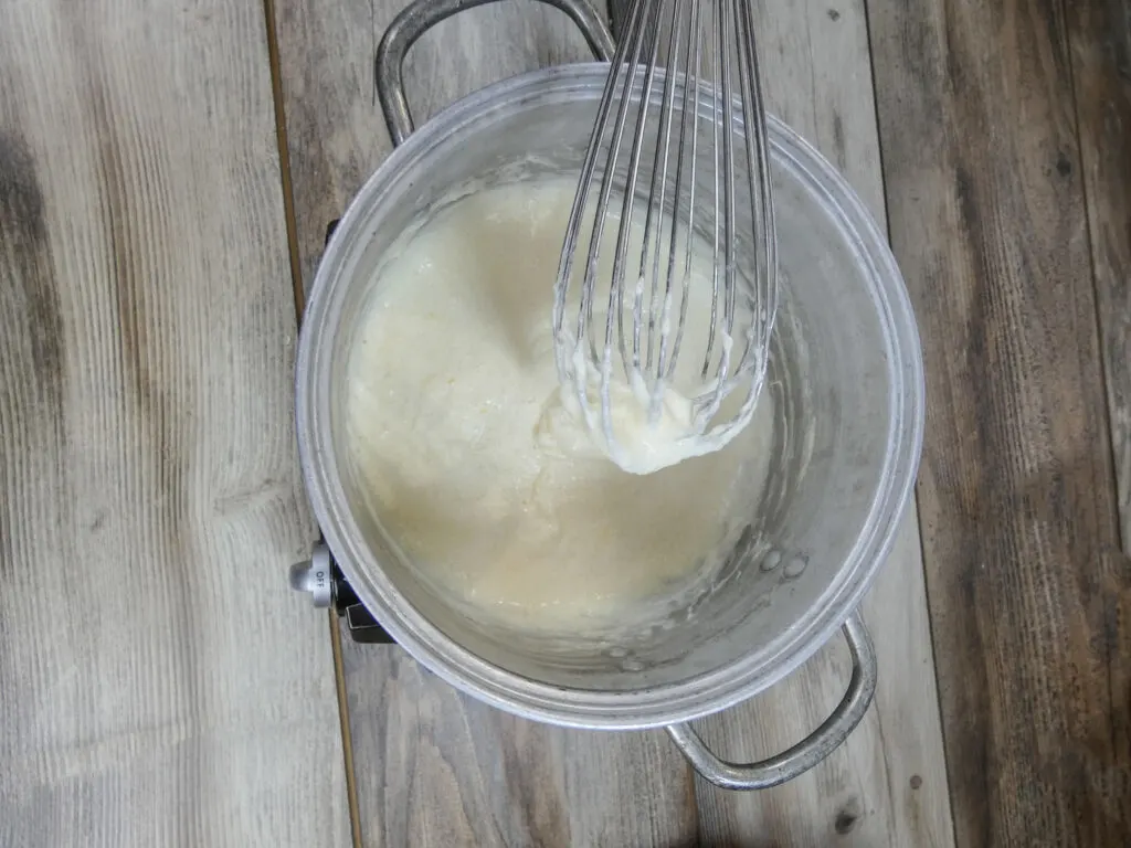Use a whisk to help the soap evenly melt.