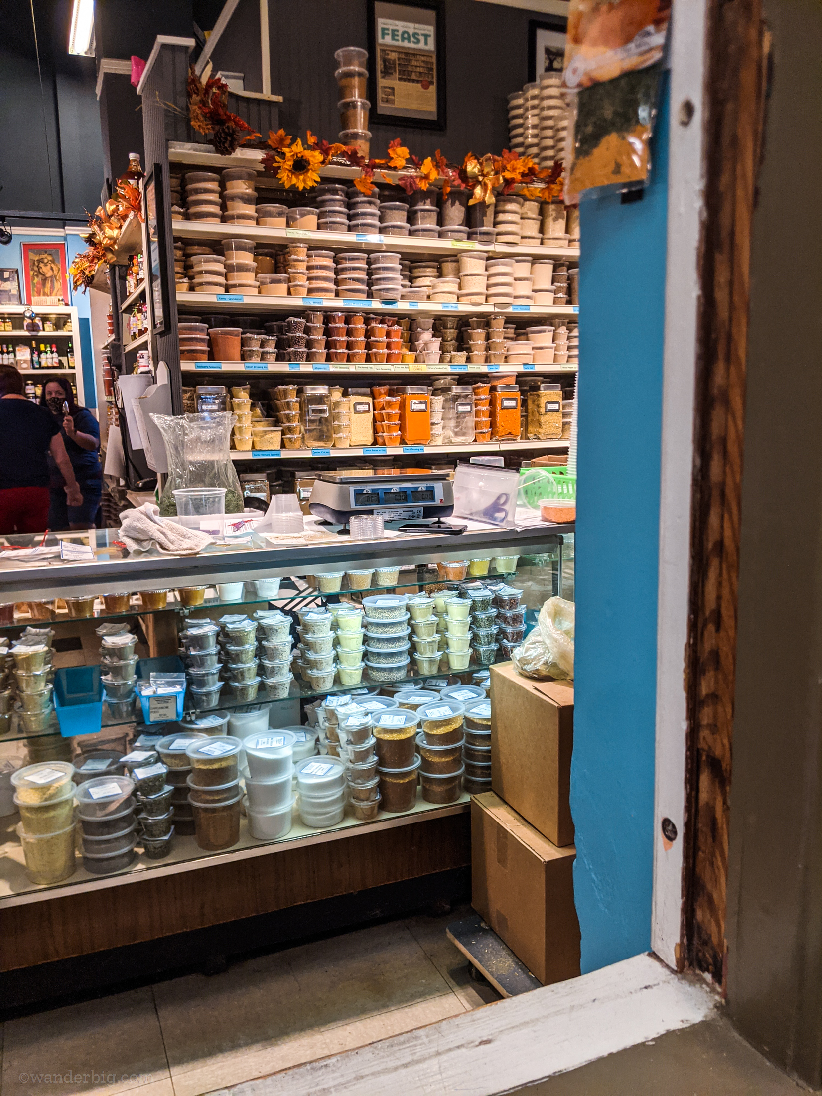 Spice shop in soulard market, saint louis.