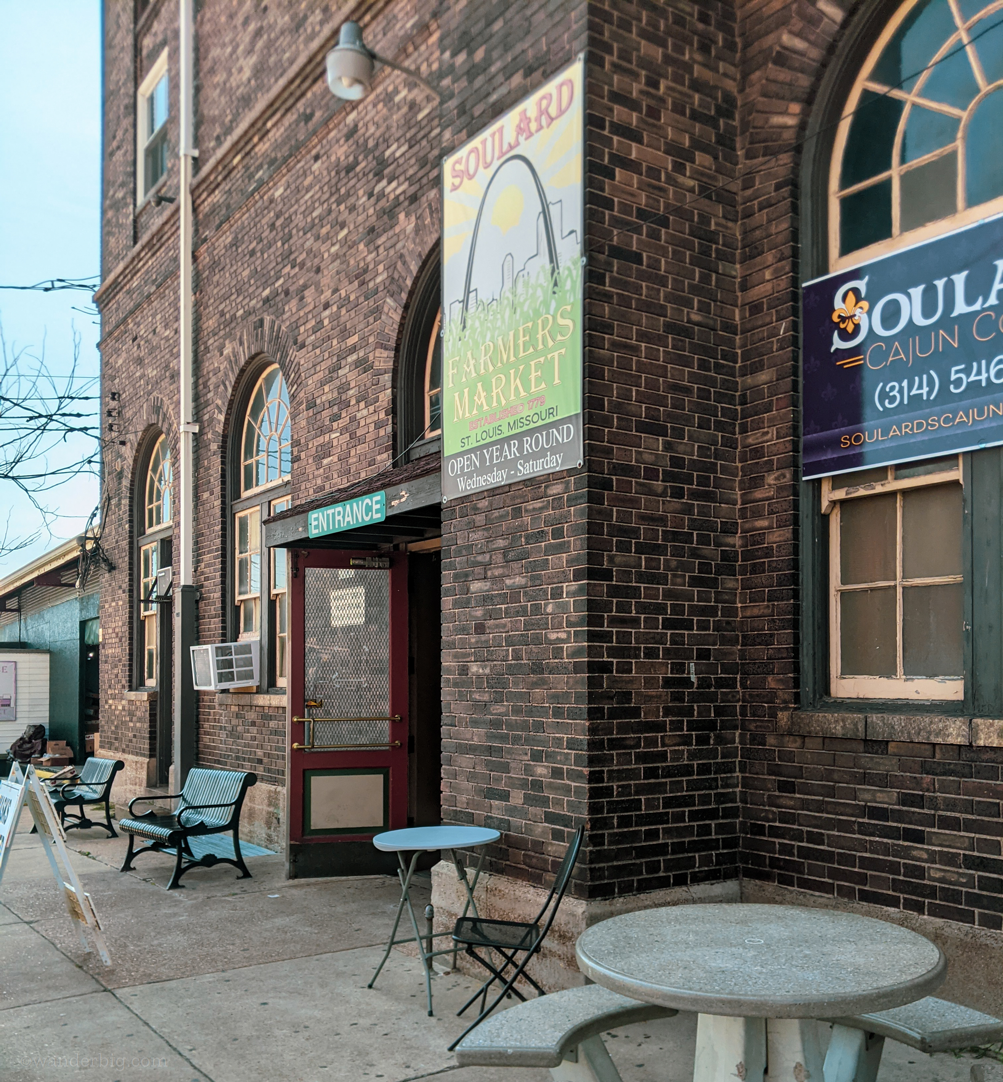 Soulard market's entrance.