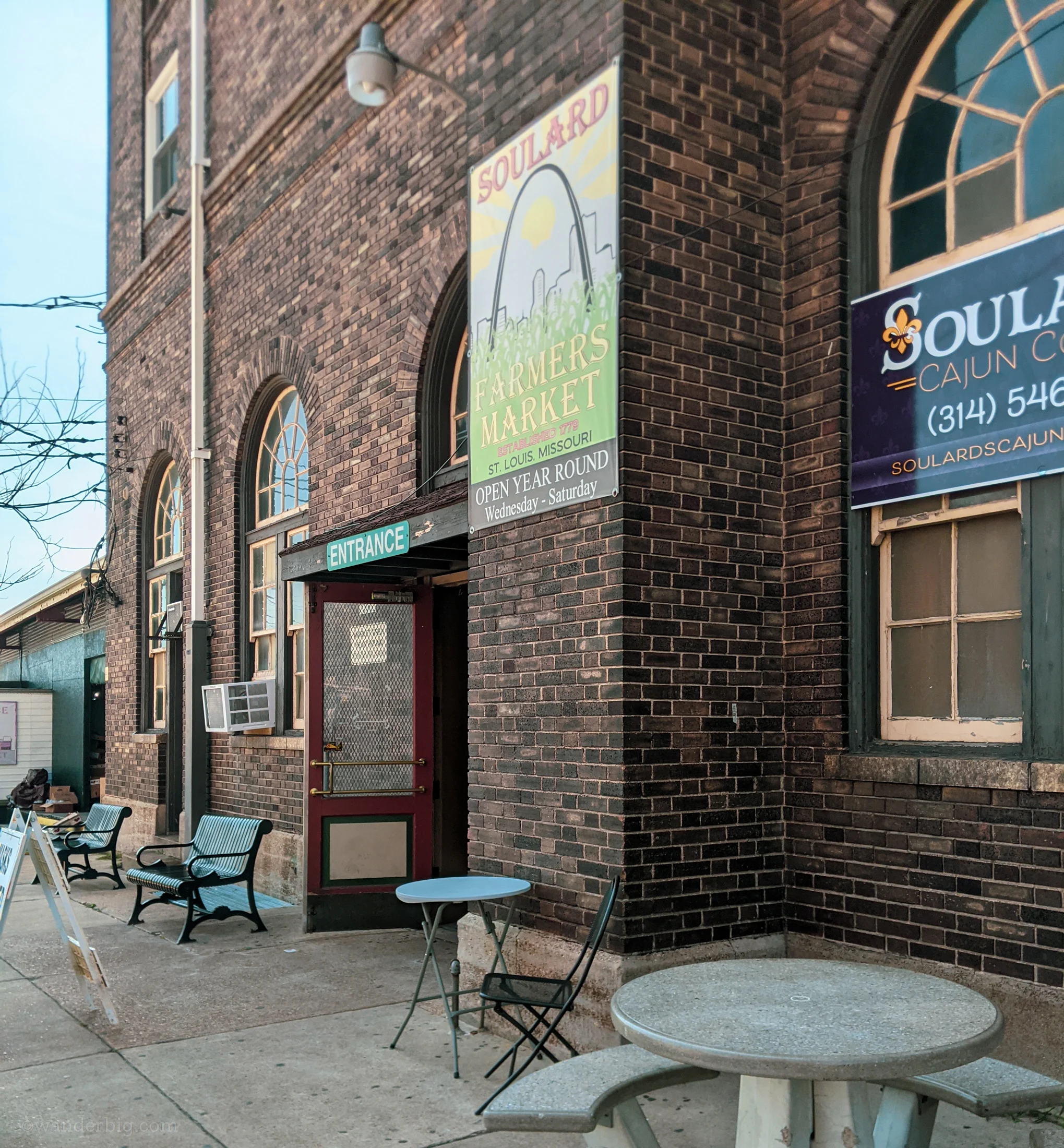 Soulard market's entrance.