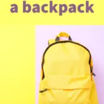 How to store a backpack.