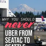 Ubers between seatac airport can cost up to 30x as much as the fastest way to get into the city from the airport.