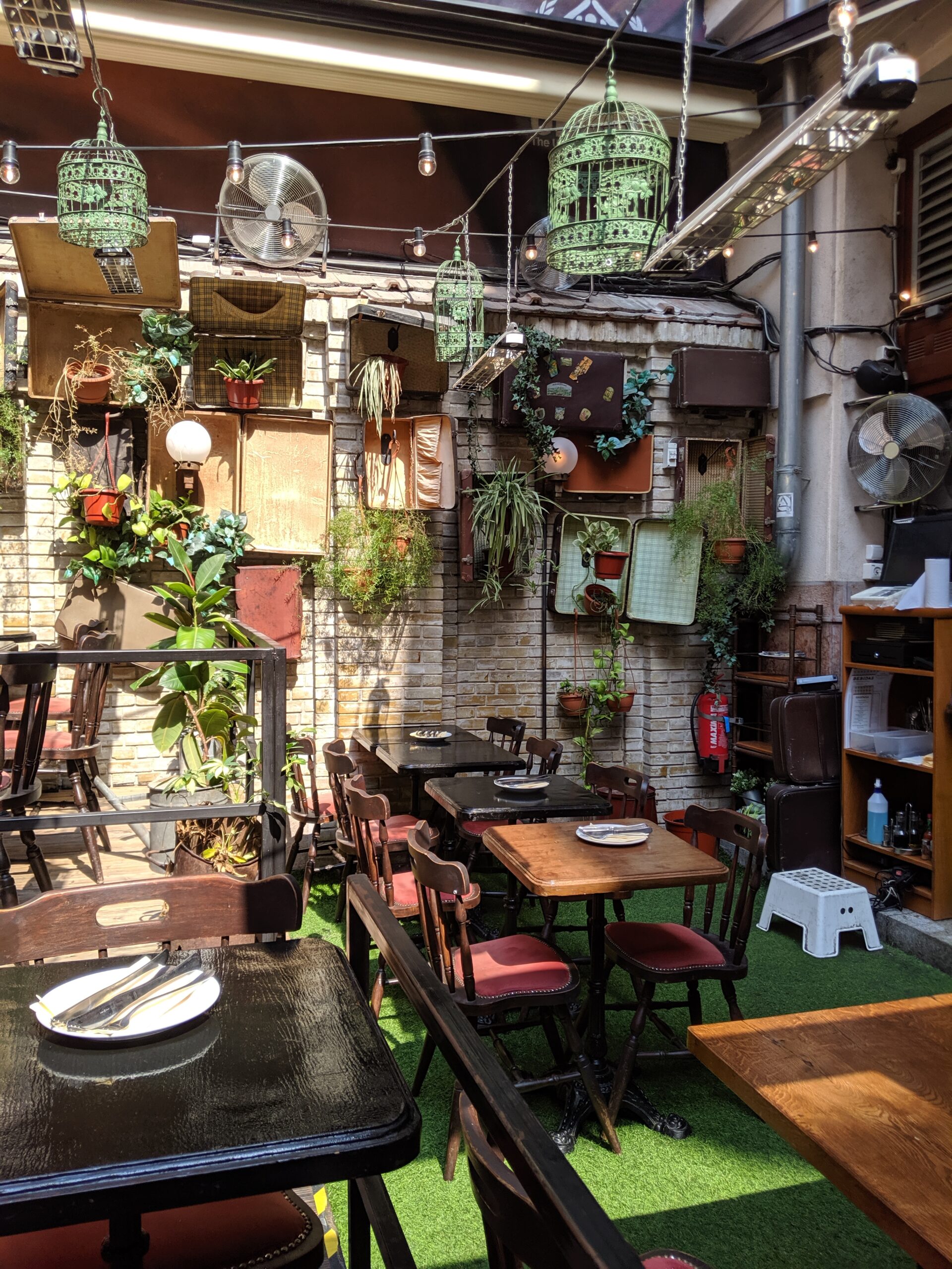 An empty tourist restaurant in the middle of the day might be easier to eat alone in.