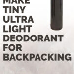 Travel size deodorant tutorial editorial image.