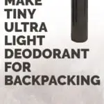 Travel size deodorant tutorial editorial image.