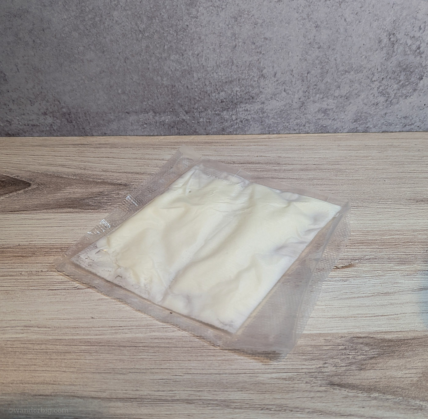 Deodorant removed from the full canister and placed inside of a sealed plastic bag.