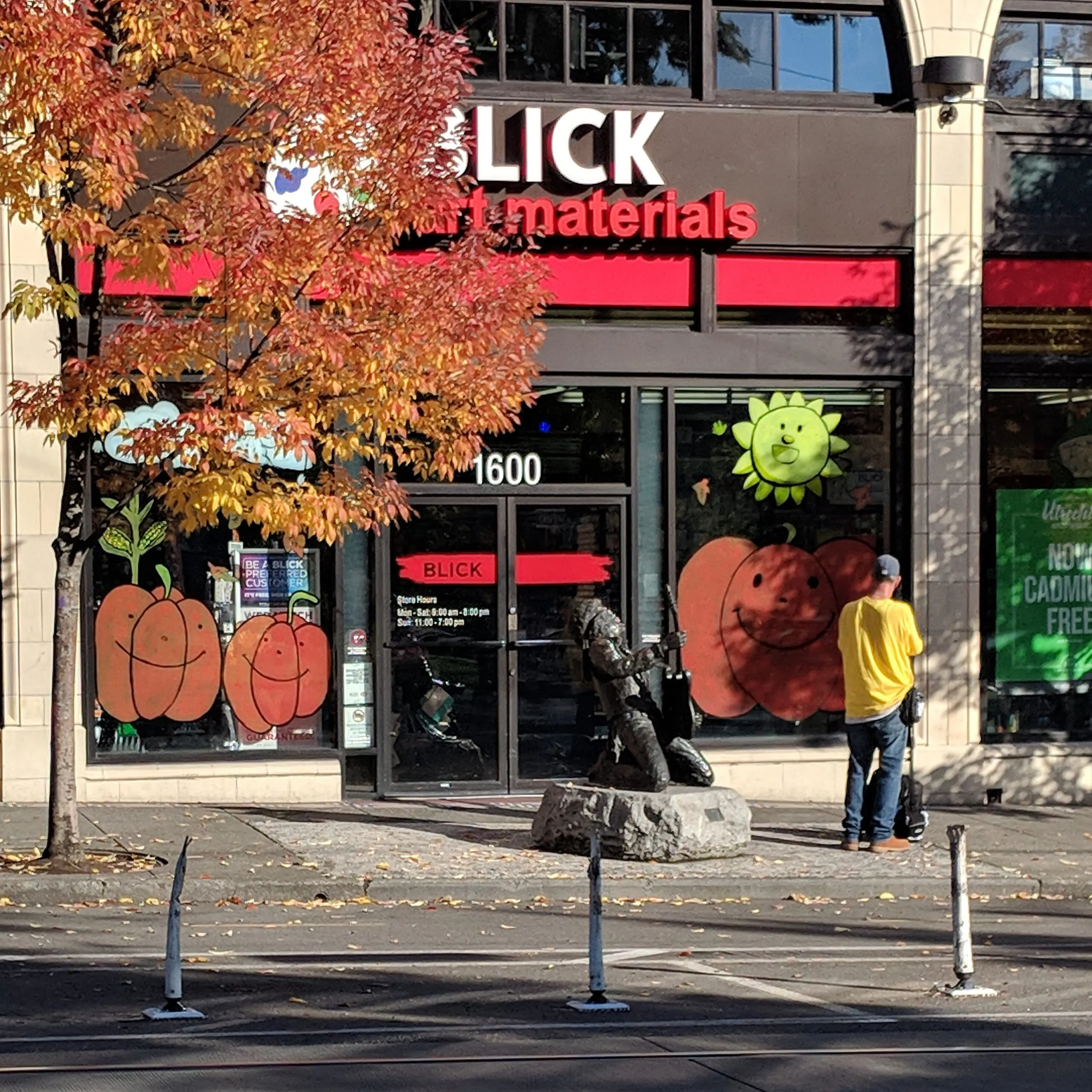 Blick art in seattle as seen from street.
