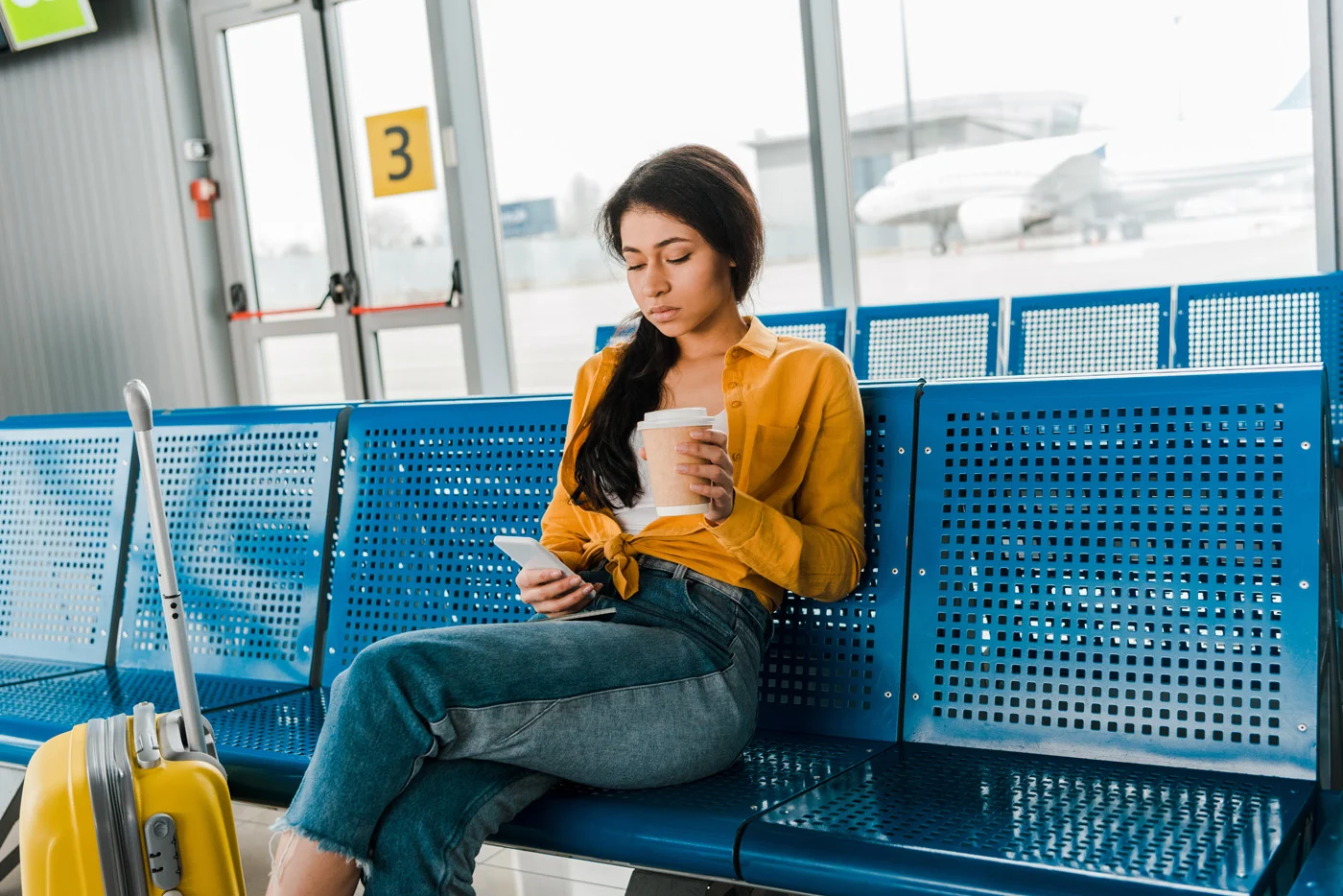 Woman in airport