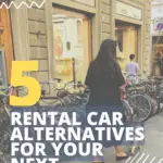 Rental car alternatives text based graphic