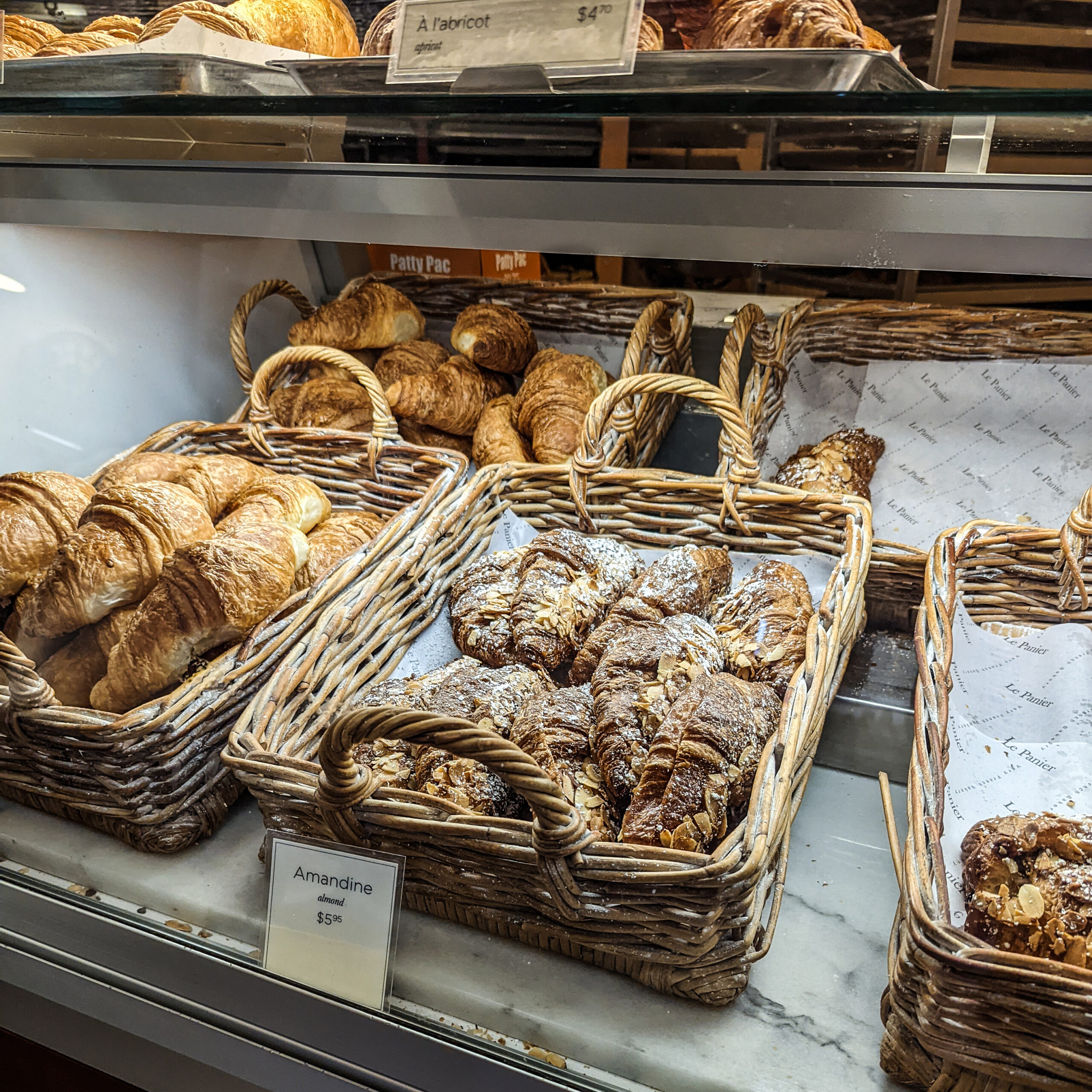 Baked goods at le panier bakery in pike place market.