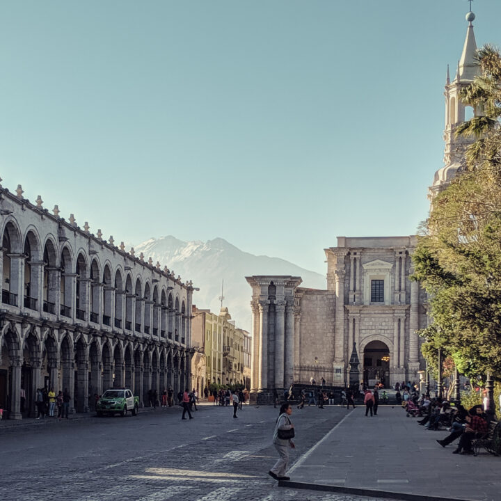 The white city square of Arequipa.
