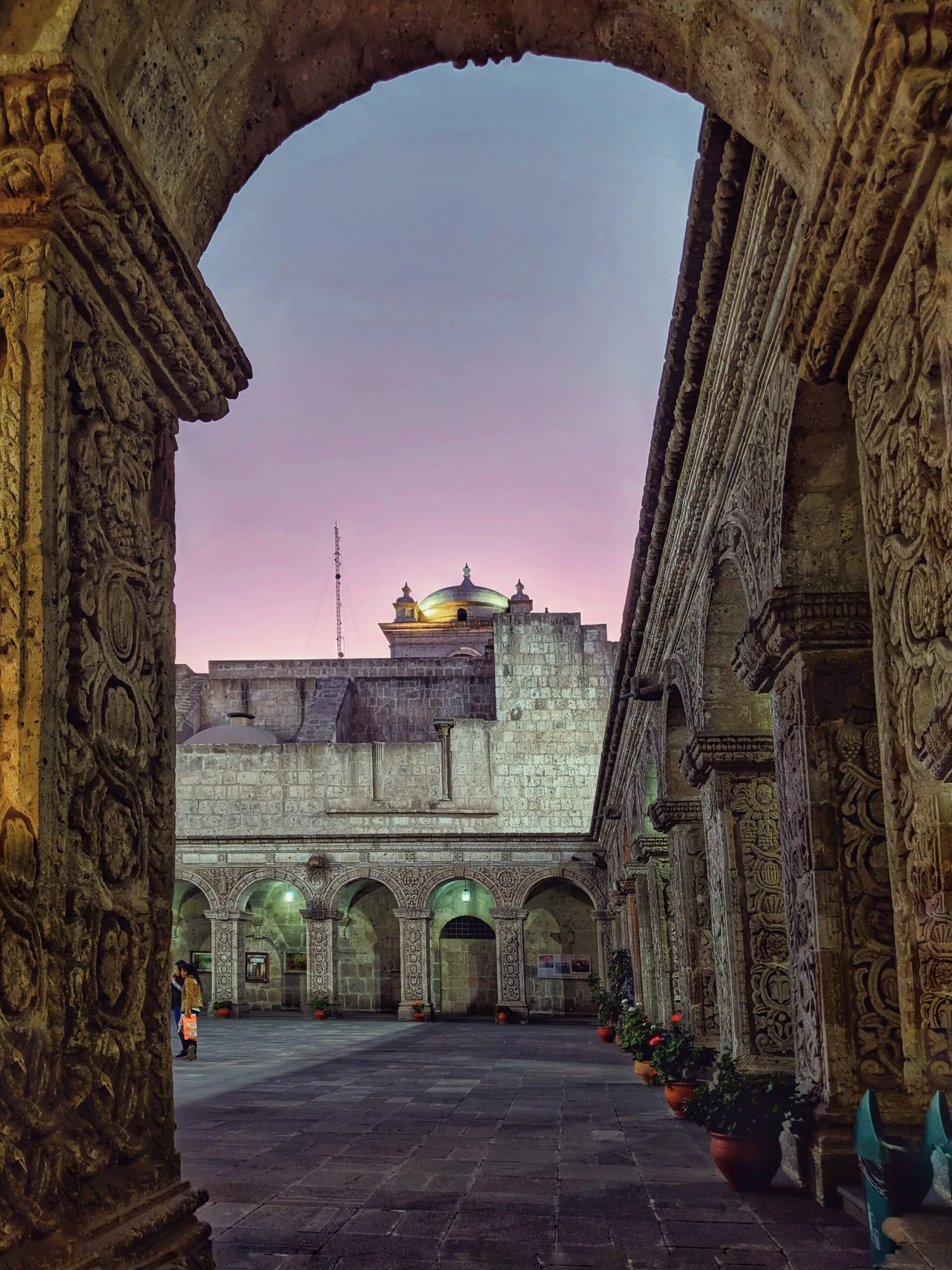 The white city square of arequipa.