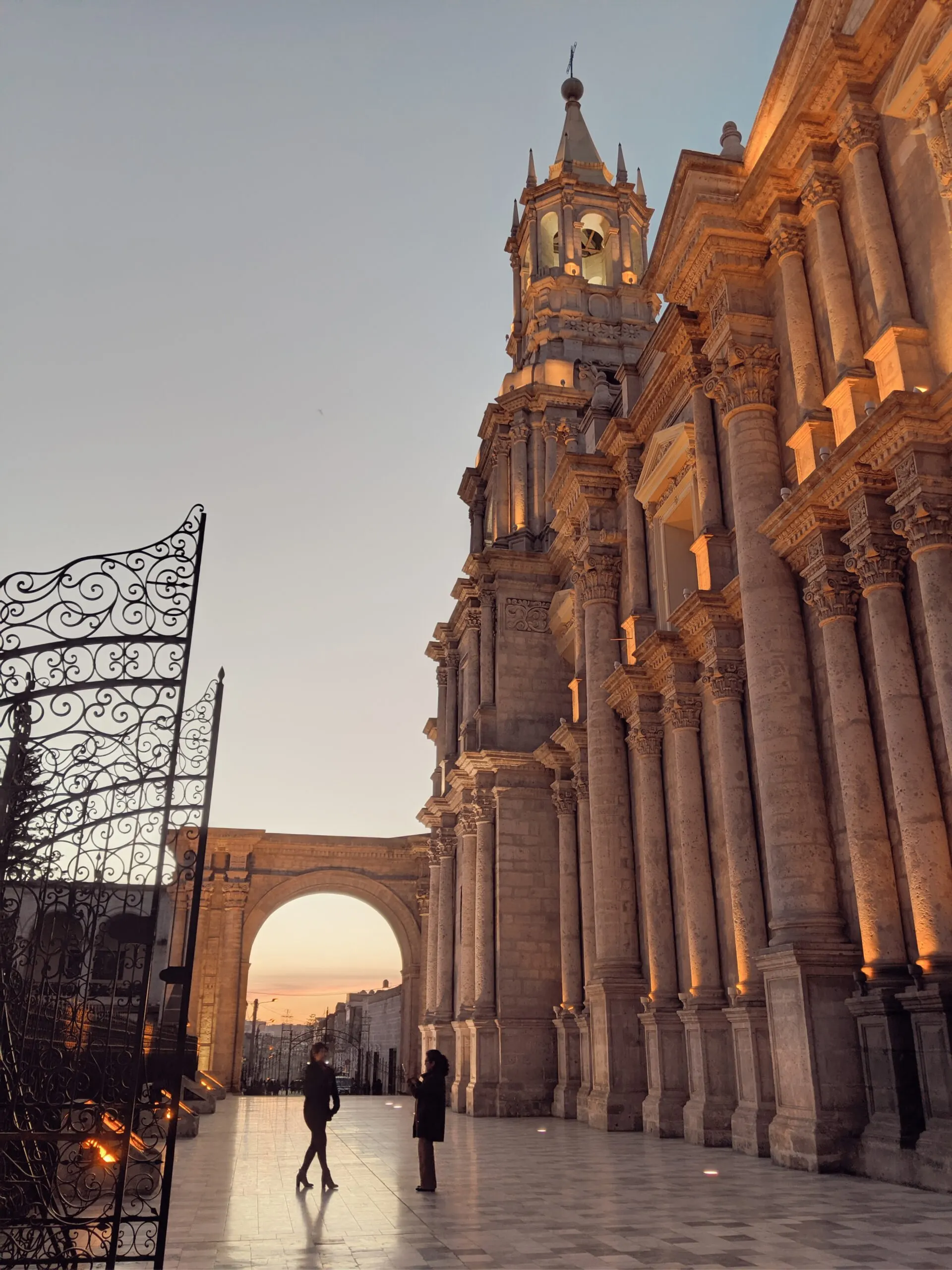 The white city square of arequipa.