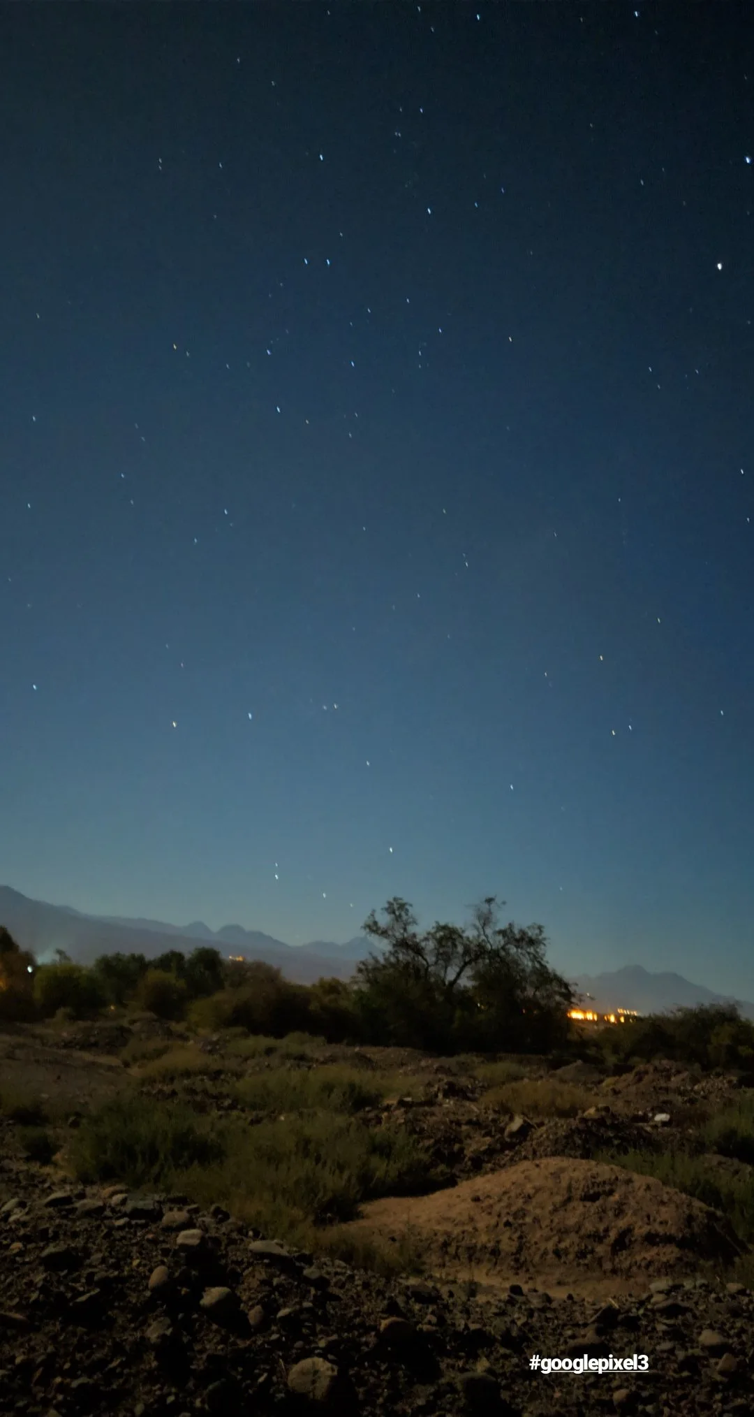 Stars in the atacama desert, as shot by my pixel's night sight mode.