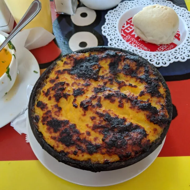 A corn based dish is one of the best Chilean foods to try.